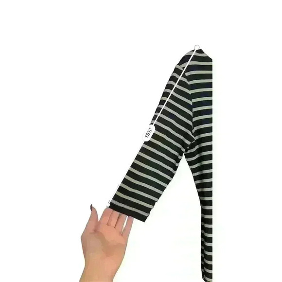 Saint James Women's Striped Dress Size 8 Green Navy Knee Length Casual - Picture 9 of 9